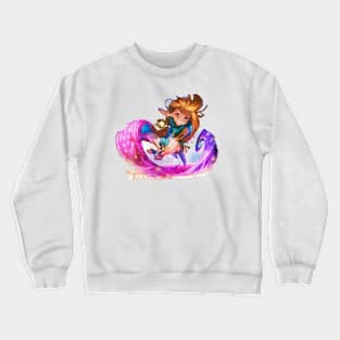 Zoe Watercolor Illustration Crewneck Sweatshirt